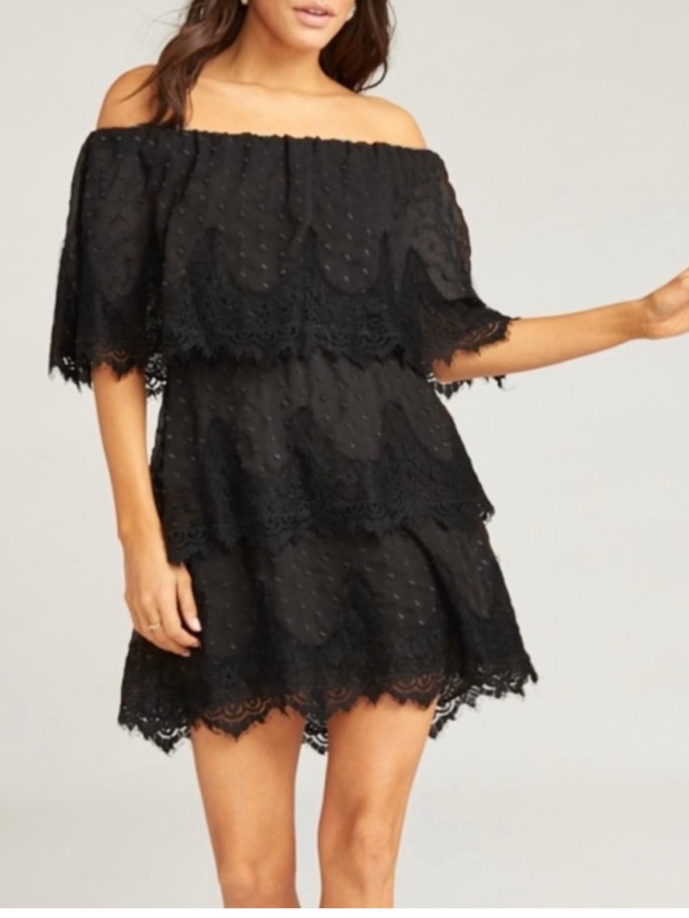 Show me Your Mumu Black Lace Lana Dress Size Large